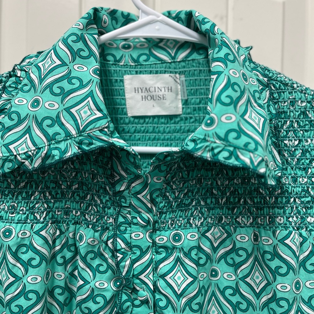 Hyacinth House Mint Green Geo Floral Graham Mini Dress - Picture 6 of 9